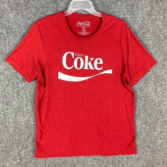 Coca Cola Other - Coca Cola T-Shirt Men's 2XL Short Sleeve Red Adults Cotton Blend